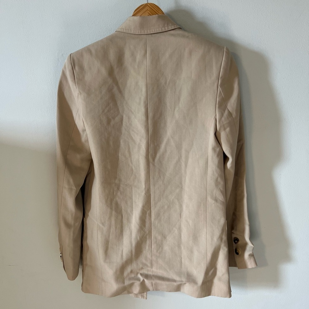 Victoria Beckham Oversized Wool Blazer Beige Size 2 - Picture 12 of 14